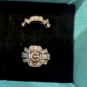 NATURAL DIAMONDS Heirloom Wedding Ring Set